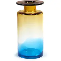 Serax Vaas Wind & Fire By Marie Michielssen Amber Blue L 18,5 x 18,5 x 40 cm