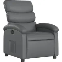 vidaXL Relaxfauteuil grijs kunstleer