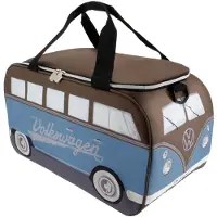 Brisa VW Collection - Volkswagen geïsoleerde koel-warmte-thermo-picknick-lunchbox voor levensmiddelen in T1 Bulli Bus-design (petrol & bruin/25 l)