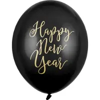 Party Deco Partydeco - Ballonnen Happy New Year classic 6 stuks