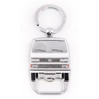Brisa VW Collection - Volkswagen sleutelhanger accessoire sleutelhanger met bierflesopener in T3 Bulli Bus design (wit)