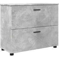 vidaXL Badkamerkast Beton Grijs 76,5 x 35 x 64 cm Bewerkt hout, Metaal