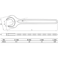 Bgs Machinesleutel - DIN 894 - 11 mm