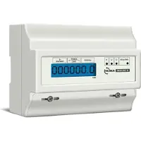 Velleman Professionele kWh meter, 3 fase, voor DIN-railmontage, met lcd-scherm en pulsled, max. 100 A