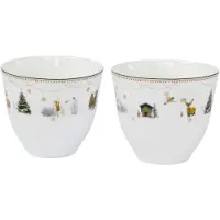 Wik & Walsøe Julemorgen Story kopjes 2-pack 20 cl Wit