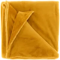 Unique living plaid klaas 150x200cm glowy yellow