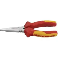 Promat /Tecwerk Langbektang | totale lengte 160 mm | tang verchroomd lang, plat | VDE meercomponenten mantels - 4000810271