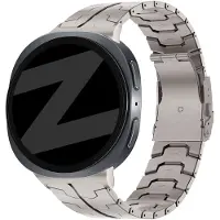 Bandz Titanium band ‘Iron’ - Hoogwaardig titanium bandje geschikt voor Samsung Galaxy Watch 8 - 40mm / Galaxy Watch 8 - 44mm / Galaxy Watch 8 Classic - Inclusief inkort set (titanium naturel)