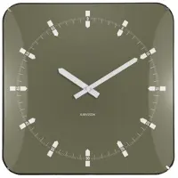 Karlsson wandklok sucinto dome vierkant luxury green