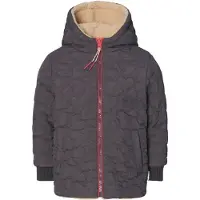 Noppies Winterjas 'Nisko' ecru / donkergrijs / grenadine