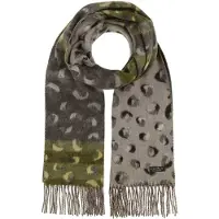 Fraas Sjaal grijs / groen / zwart