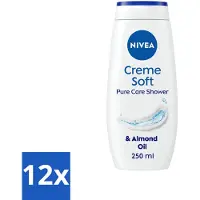 Nivea 12 x Douchecrème Soft 250 ml - Douchecrème - Hydratatie - Amandelolie - Zachte Huid - Voedend Schuim