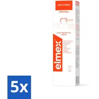 Elmex 5 x Tandpasta Anti-Cariës Original 75 ml - Anti-cariës - Tandpasta - Cariës - Gaatjes - Tanden