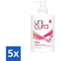 Unicura 5 x Vloeibare Handzeep Mild 250 ml - Handzeep - Antibacterieel - Mild - Hygiëne - Handen Reinigen