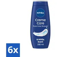 Nivea 6 x Douchecrème Care 250 ml - Douchecrème - Verzorgende Crème - Hydraterende Crème - Beschermende Crème - Crème