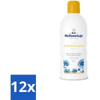 Melkmeisje 12 x Bad en Douche Crème Zonnebloem en Melk 1000 ml - Douchecrème - - Zonnebloem - Melkproteïnen - Huidverzorging