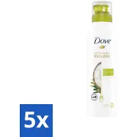 Dove 5 x Shower Foam Coconut Oil 200 ml - Douche Mousse - Kokosolie Douche - Huid Verzorging - Scheerervaring - Wellness Douche