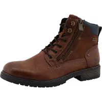 Mustang Veterboots 'Veterschoenen Hoog' cognac
