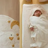 Little Dutch Aankleedkussenhoes - Wit - Newborn Naturals - Moon & Stars