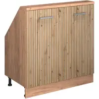 Vicco R-Line Keukenkast voor schuine wand – 80 cm met 2 deuren Artisanaal eiken/Goudkraft eiken