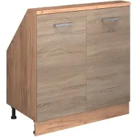 Vicco R-Line Keukenkast voor schuine wand – 80 cm met 2 deuren Sonoma/Goudkraft eik