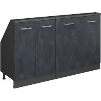 Vicco R-Line Keukenkast voor schuine wand – 140 cm Set van 2 Zwart beton/antraciet