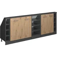 Vicco R-Line Keukenkast voor schuine wand – 210 cm Set van 5 Artisanaal eiken/antraciet