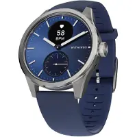 Withings Smartwatch ScanWatch 2 42 mm Zilver met nachtblauwe horlogeband