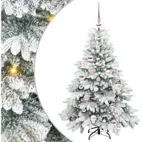 vidaXL Kunstkerstboom met 150 LED met standaard Wit 120 cm PE en PVC
