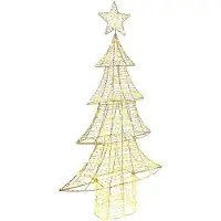 vidaXL Kerstboom 160 LED's Warmwit 151 cm PET