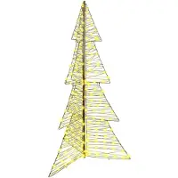vidaXL Kerstboom met 240 LED Warmwit 180 cm Rattan
