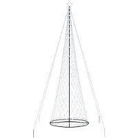 vidaXL LED kerstboom met 555 LED met standaard Koudwit 500 cm Metaal