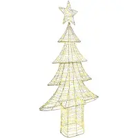 vidaXL Kerstboom met 240 LED Warmwit 181 cm PET