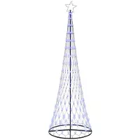 vidaXL LED kerstboom met 355 LED met standaard Blauw 302,5 cm Metaal