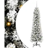 vidaXL Kunstkerstboom Wit 180 cm PVC en Metaal en Plastic