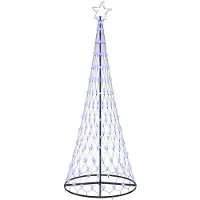 vidaXL LED kerstboom met 295 LED met standaard Blauw 250 cm Metaal