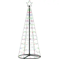 vidaXL LED kerstboom met 390 LED met standaard Multikleur 250 cm IJzer