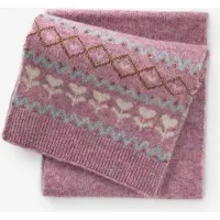 Sissy-Boy Paarse jacquard sjaal met print