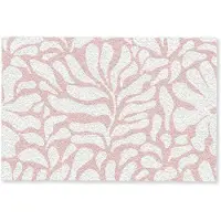 MuchoWow Deurmat 60x40 cm - Droogloopmat Bloemen - Patroon - Roze - Wit - Mat voor binnen - Schoonloopmat - Deurmatten met print - Inloopmat