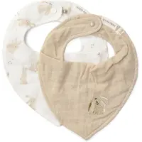 Little Dutch 2-pack bandana slab - Wit - Newborn Naturals - Baby Bunny