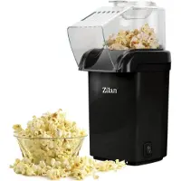 Zilan Popcornmachine Hetelucht 1200W – Popcorn Maker zonder Olie – 2L – BPA-vrij – Anti-aanbak – Zwart – ZLN8045