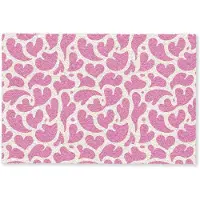 MuchoWow Deurmat 90x60 cm - Droogloopmat Hartjes - Print - Roze - Wit - Mat voor binnen - Schoonloopmat - Deurmatten met print - Inloopmat