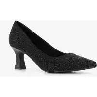 Nova dames pumps met glitters zwart maat 37