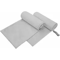 vidaXL Sporthanddoeken 2 st Grijs 200 x 100 cm