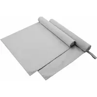 vidaXL Sporthanddoeken 2 st Grijs 180 x 90 cm