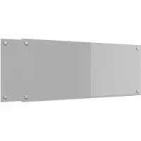 vidaXL Keukenachterwand 2 pcs Lichtgrijs 100 x 40 cm gehard glas