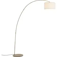 QAZQA Moderne booglamp beige met teddy kap - Vinossa