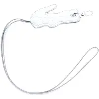 Lacoste sleutelhanger Key Holder Shiny Silver zilverkleurig