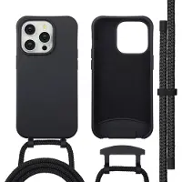 IMoshion Color Backcover met afneembaar koord met MagSafe voor de Apple iPhone 14 Pro - Zwart