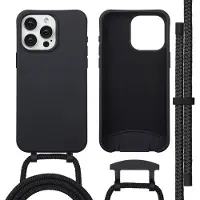 IMoshion Color Backcover met afneembaar koord met MagSafe voor de Apple iPhone 15 Pro Max - Zwart